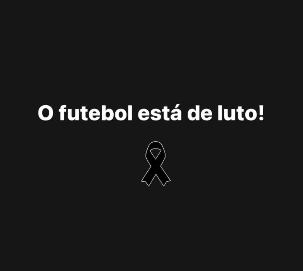 O futebol é alegria, mas hoje o dia foi marcado por uma tragédia. Que tristeza! Que Deus conforte o coração da família e dos amigos desses torcedores