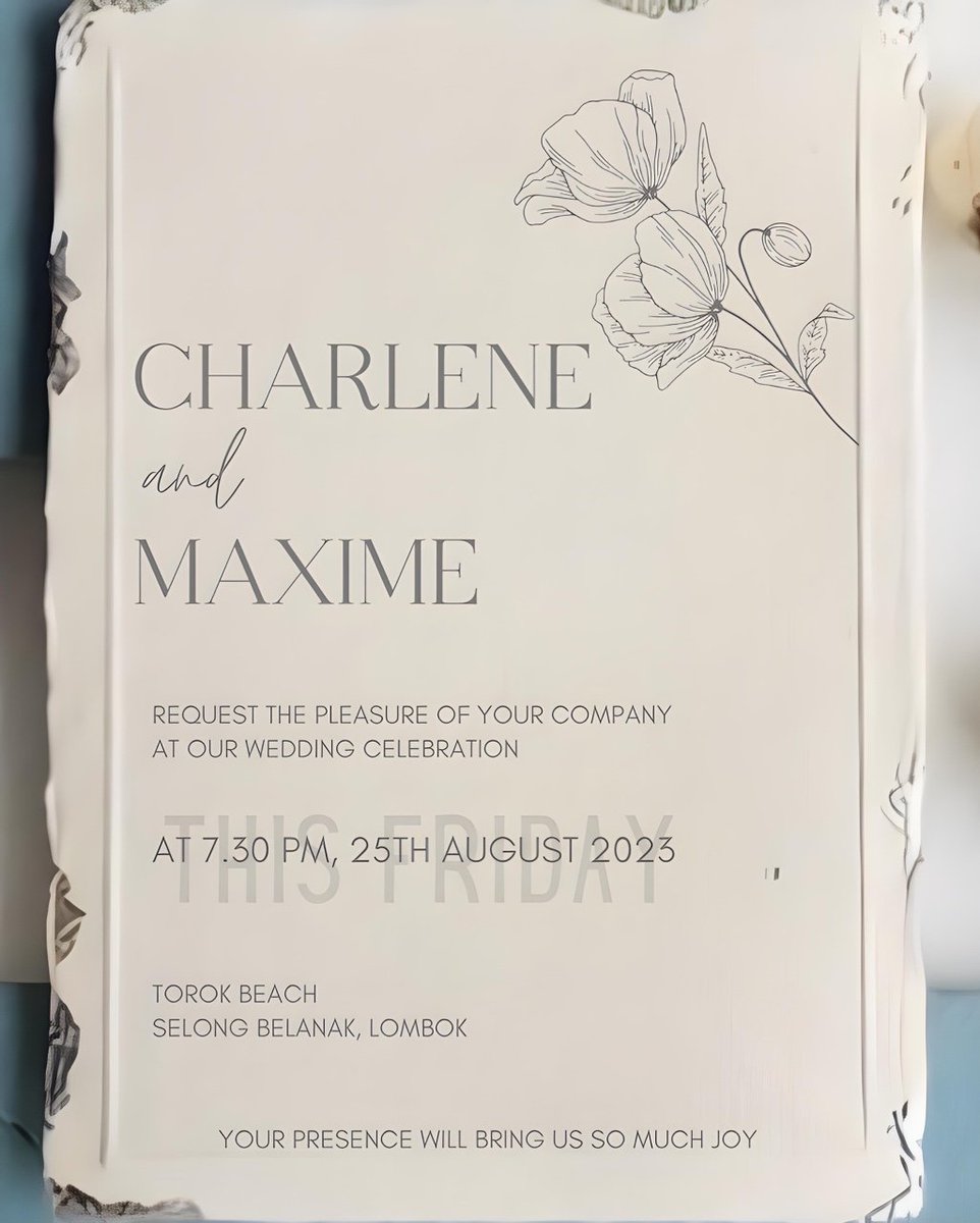 ᅠᅠ
Save the date for a jubilant celebration where laughter mingles and bonds strengthen. Your presence weaves our union's tapestry. Join us as dreams take flight in this enchanting chapter. 
ᅠᅠ
#CHARIME2023
ᅠᅠ