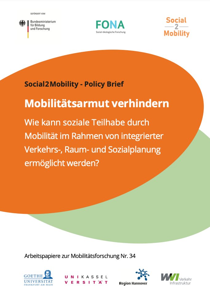 SynVer*Z (@synverz) on Twitter photo Entdeckt im @BMBF_Bund #Zukunftsstadt Projekt 'Social2Mobility" Policy Brief, wie eine integrierte Verkehrs-, Raum- und #Sozialplanung soziale Teilhabe durch #Mobilität ermöglichen kann.
👉uni-kassel.de/uni/files/Aktu…
Danke an <a href="/goetheuni/">Goethe-Universität</a>, <a href="/uni_kassel/">Universität Kassel</a>, <a href="/RegionHannover/">Region Hannover</a>
#Hannover Entdeckt im @BMBF_Bund #Zukunftsstadt Projekt 'Social2Mobility" Policy Brief, wie eine integrierte Verkehrs-, Raum- und #Sozialplanung soziale Teilhabe durch #Mobilität ermöglichen kann.
👉uni-kassel.de/uni/files/Aktu…
Danke an <a href="/goetheuni/">Goethe-Universität</a>, <a href="/uni_kassel/">Universität Kassel</a>, <a href="/RegionHannover/">Region Hannover</a>
#Hannover