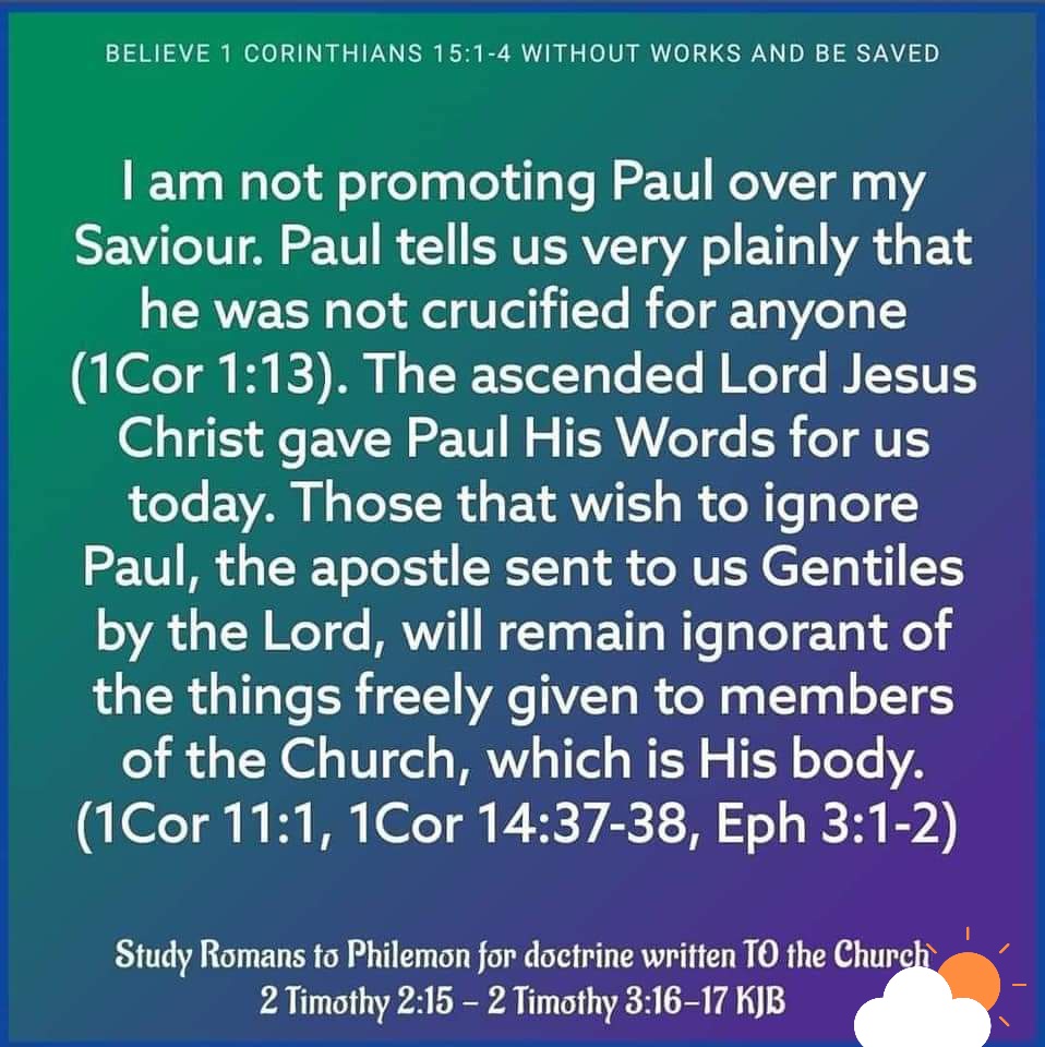 ElohimSaves's tweet photo. If you deny Paul you deny Christ.
(ROMANS-PHILEMON)
Verily, verily, I say unto you, He that receiveth whomsoever I send receiveth me; and he that receiveth me receiveth him that sent me.
John 13:20 KJB #MidActs https://t.co/wHFzlEVPaf
