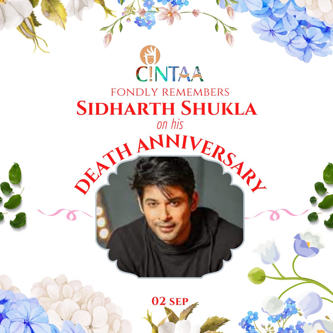 CintaaOfficial's tweet photo. #CINTAA fondly remembers Sidharth Shukla on his #DeathAnniversary (2 September 2021)

Sidharth Shukla was an actor, host and model who appeared in Hindi television and films. He was known for his roles in Balika Vadhu, Broken But Beautiful 3 and Dil Se Dil Tak. https://t.co/Irgq8dfE3f