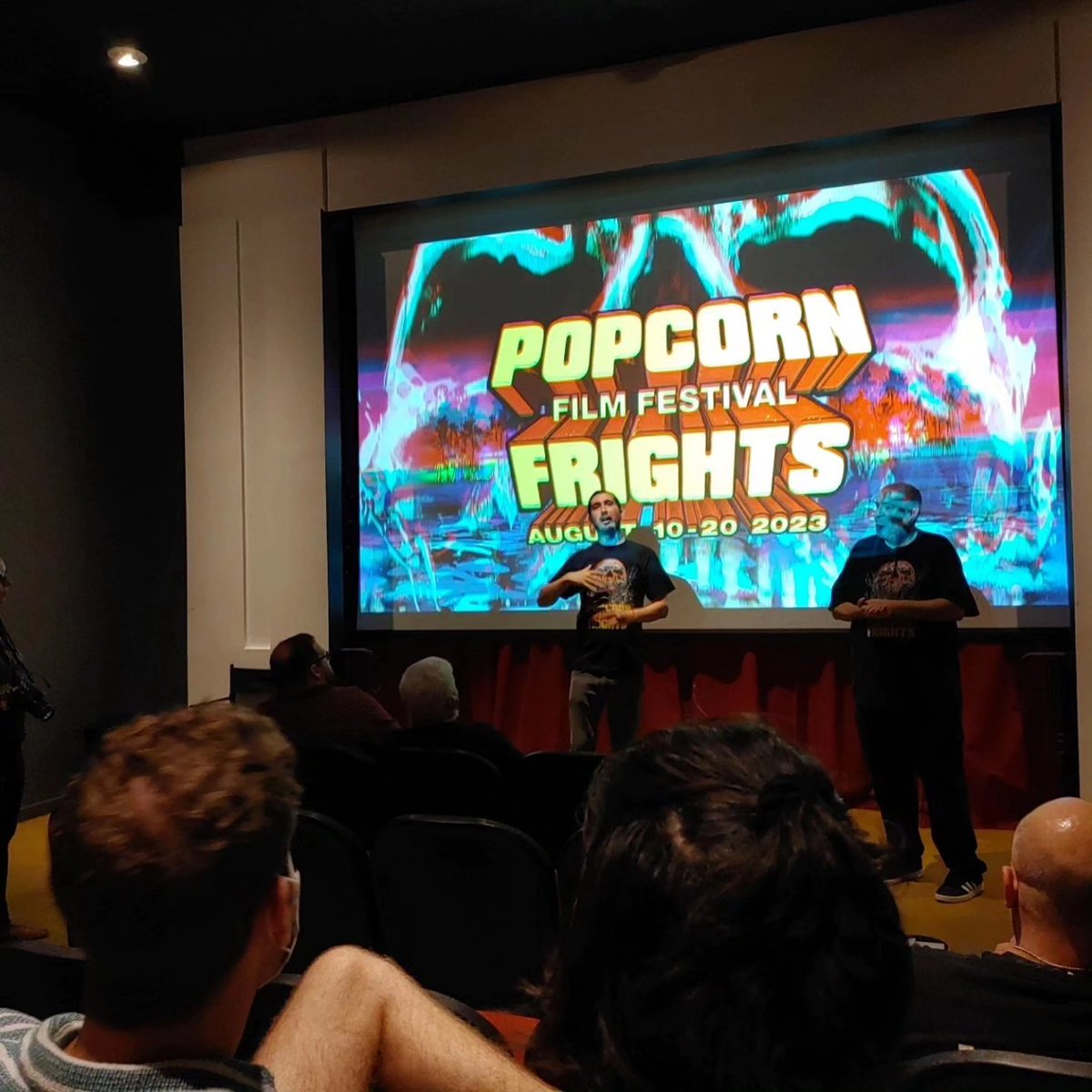 Having an epic time in Miami, Janelle's Baby had it's world premiere at the amazing @popcornfrights film festival! 
🍿🌴💀👻 Amazing selection of shorts and features and wonderful people!
#janellesbaby #popcornfrights