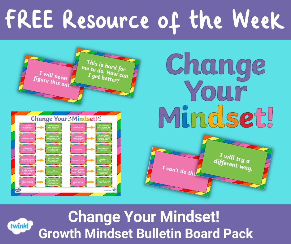 🧠 Growth mindset favorite!
✨ FREE through 9/1
🔗 twinkl.com/l/1ii0ps

#BackToSchool #BacktoSchool2023 #TEACHers #teachersoftwitter #teacher #homeschool #freebies #Freebie #growthmindset #Mindset #mindsetmatters #mindsetshift