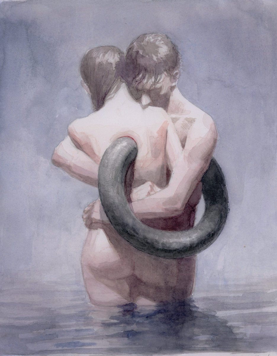 MilesJohnston's tweet photo. Bound, watercolor painting https://t.co/CIacj1Jlt2