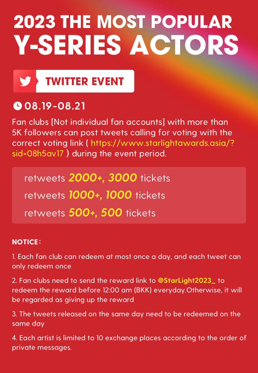 Trend4Biu's tweet photo. รี+ โควท และโหวตบิวจ้า
Re + Quote and Vote Biu

Starlight Day3 ✨21AUG23✨

Vote for #BuildJakapan as The Most Popular Y-Series Actor! 💙

🎯2k RT - 3,000 tickets

🔗  https://t.co/MR02tTLldm 

#STARLIGHT2023XBuildJakapan 
#Beyourluve @JakeB4rever https://t.co/FYo2hyMw3o
