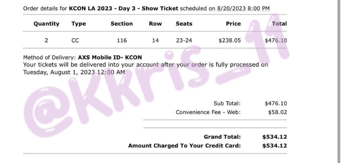 kkris_11's tweet photo. WTS- #2 Day 3 Sunday KCON Concert tickets , 💛FACE VALUE💛 Please share!  #KCONLA2023 #KCON2023LA #KCONLA https://t.co/niJN7ivfoT