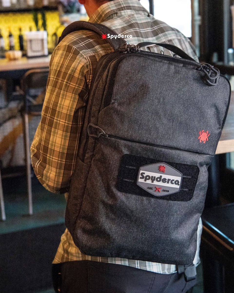 SpydercoKnives's tweet photo. The Spyderco® by Vanquest™ Addax-18 lets you show your Spyderco pride in discreet style. A proud member of Vanquest’s low-profile Urban Series, this 18-liter backpack easily accommodates laptops and tablets up to 15 inches in size. #Spyderco #Vanquest #SpydercoByVanquest https://t.co/gySSiGLPC7