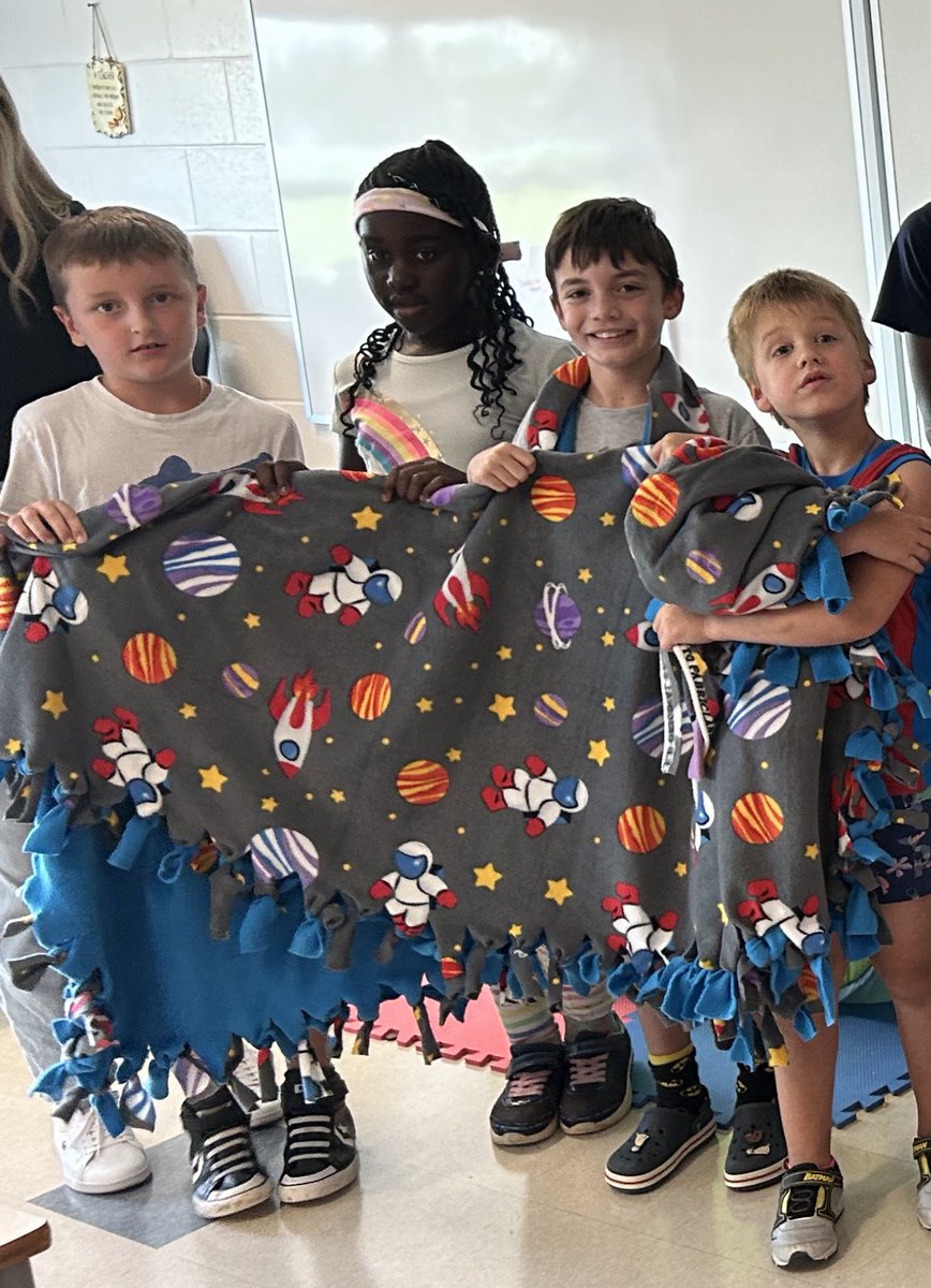 Our school age children had the privilege of meeting the founder of <a href="/Cuddles_4Cancer/">Cuddles for Cancer</a>. She came in to help the children make two blankets that they will be donating to CHEO. What an Awesome experience!