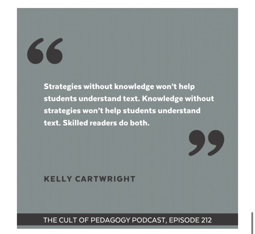 J_Bigler's tweet photo. I’m a huge fan of @cultofpedagogy and this latest podcast is amazing!  Reading is ‘both and’ not ‘either or’ https://t.co/JOtkn1QbQZ