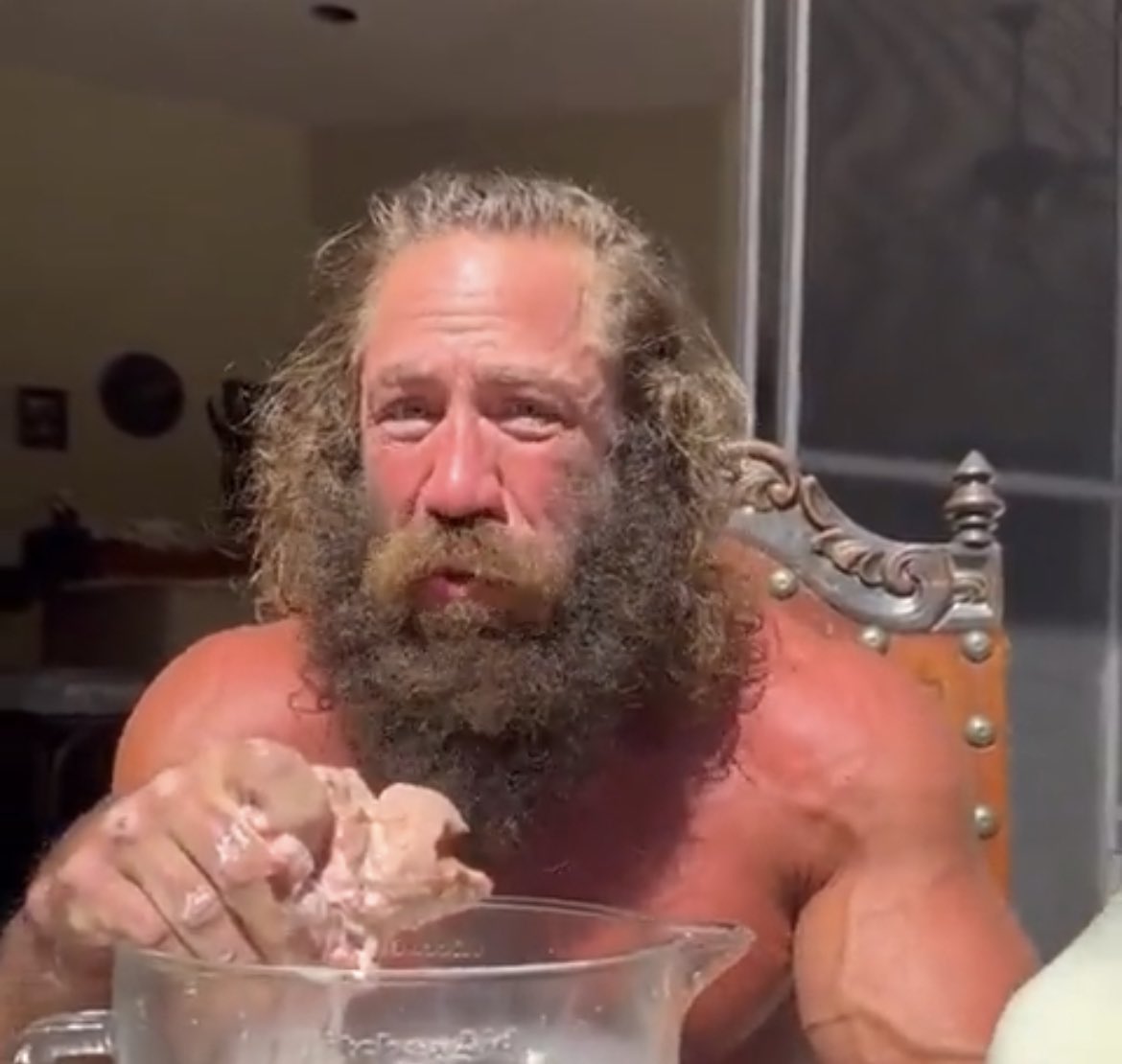 wigger's tweet image. Liver King pls unblock me your my hero!!!! 🦸‍♂️