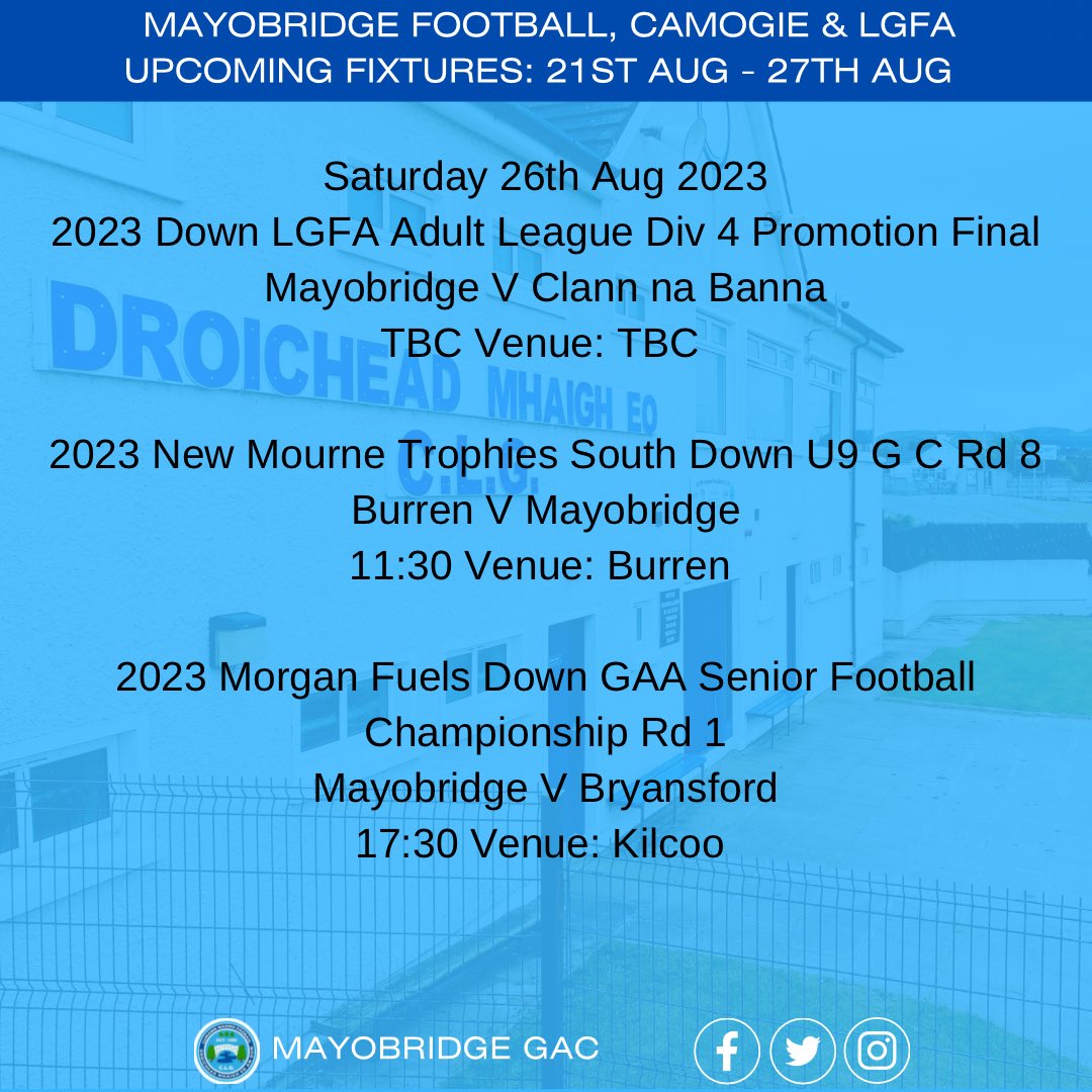 Mayobridge GAC tweet media