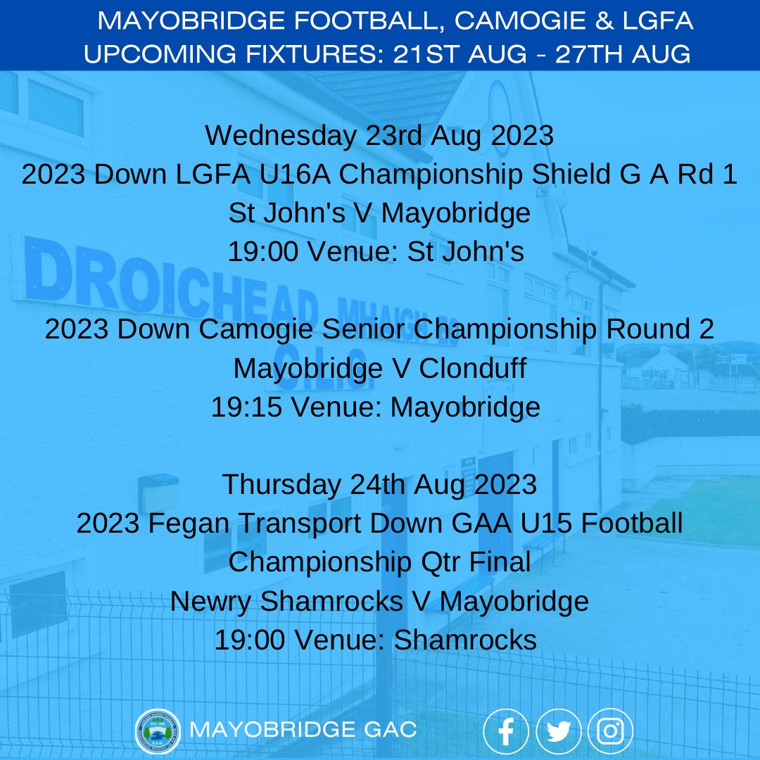Mayobridge GAC tweet media