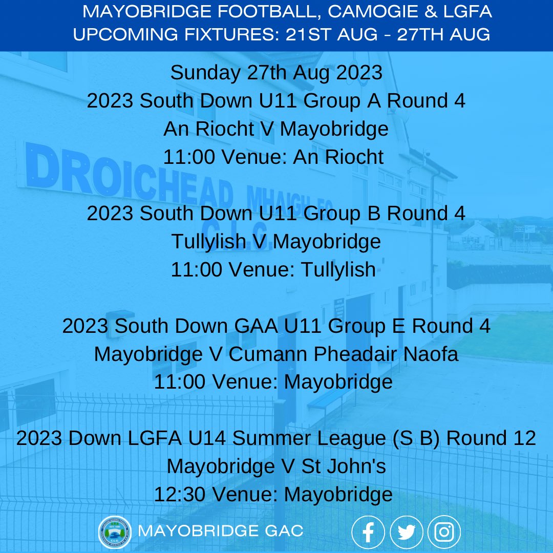 Mayobridge GAC tweet media