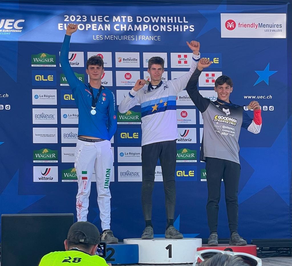Federciclismo's tweet photo. Eleonora Farina regina d'Europa 😍👏👏
Successo azzurro agli Europei DH in Francia.
Bene anche Hauser (MJrs🥈), Priori (WJrs🥉) e Mascherini (MU17 🥉)
#NazionaleCiclismo🇮🇹

https://t.co/I03B96oAZE https://t.co/NGdtvwSe4Z
