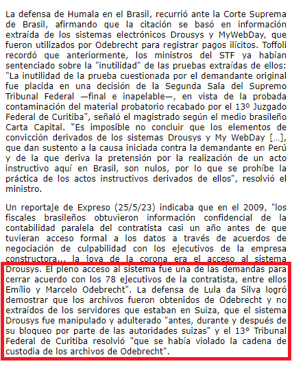 rgalarreta's tweet photo. @ConvocaPe Anulación de pruebas del sistema Drousys y MyWebDay fue hace 2 años y fue porque se demostró que se falsificaron planillas para que coincida con lo que decían directivos de Odebrecht, antes, durante y después de su entrega por Suiza. Se rompió cadena de custodia. Eso es lo grave. https://t.co/CtK6uowZAk
