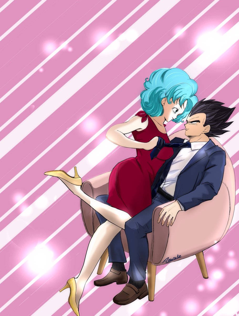 Happy birthday,Bulma!! 遅刻ですが今年もお祝いできました✨ 宇宙一凶暴な漢を虜にするスーパーウーマンに乾杯🥂 #ブルマ生誕祭 #vegebul #ベジブル