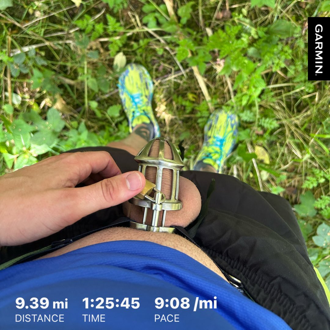 shysbitch1's tweet photo. The boss @MistressInked says slow runs cage stays on easy paced run #chastity #forcedexercise https://t.co/v6iAaHQftx