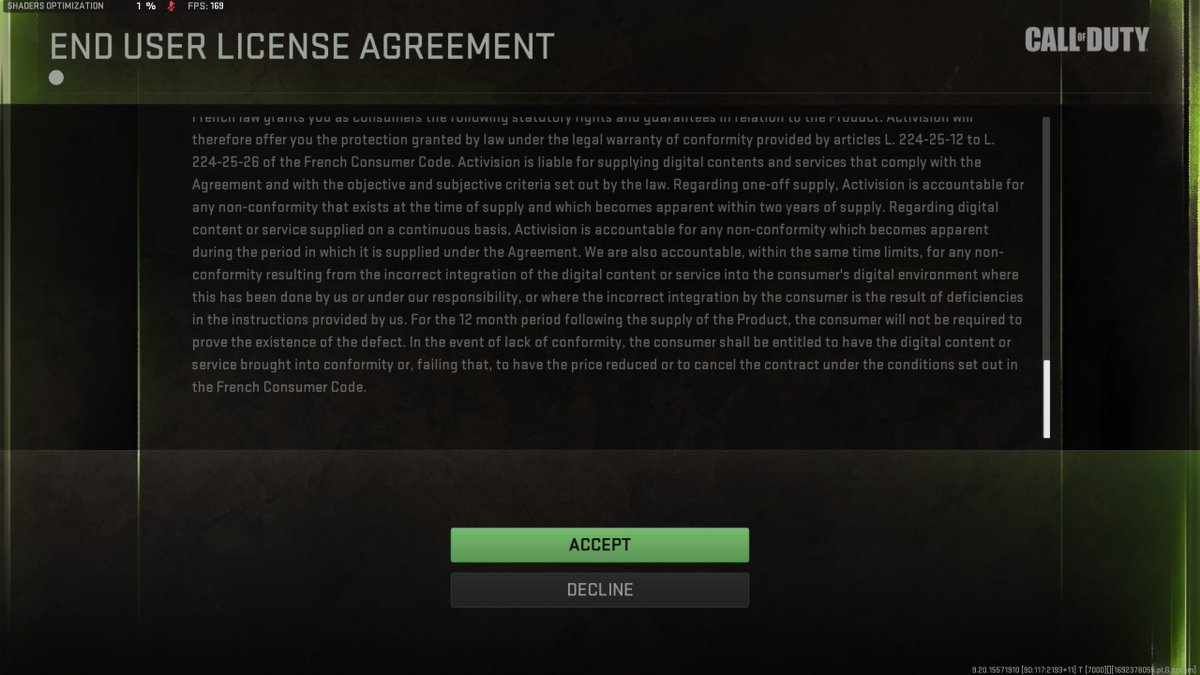 rzenoneth's tweet photo. >open cod for the first time in months
>have to scroll thru tos again
>sure, ok, done
>accept button is bugged and doesn’t let me interact with it
>shit’s fucked, alt+f4 and hop on cs 1.6 instead
>have fun, go to sleep after a bit
>wake up today
>p3rm4 b@*n3d

ok dude https://t.co/goYtnzmQEA