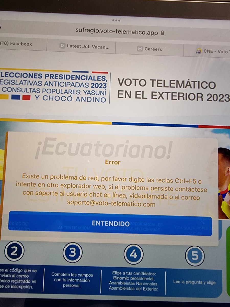 Los migrantes no pueden votar en el exterior. Un fracaso total el voto telemático.  Me llaman y me escriben de Estados Unidos, España, Colombia.  <a href="/DianaAtamaint/">Diana Atamaint</a> y el <a href="/cnegobec/">cnegobec</a> tienen que responder por la violación del derecho a elegir de miles de migrantes. #fraude