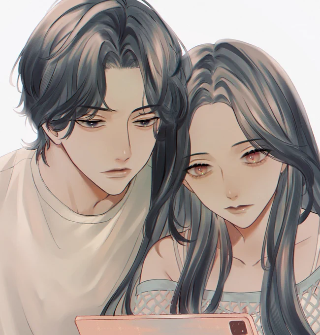 仲良しセンター分け兄妹 