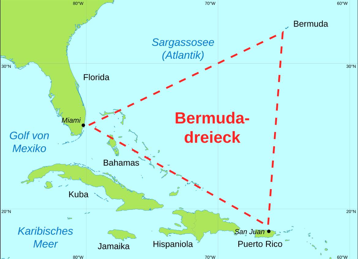 Die Zahl der im Bermudadreieck verschwundenen Schiffe und Flugzeuge ist nicht höher als in anderen Seegebieten mit vergleichbarem Verkehrsaufkommen. 🤷‍♂️

de.m.wikipedia.org/wiki/Bermudadr…