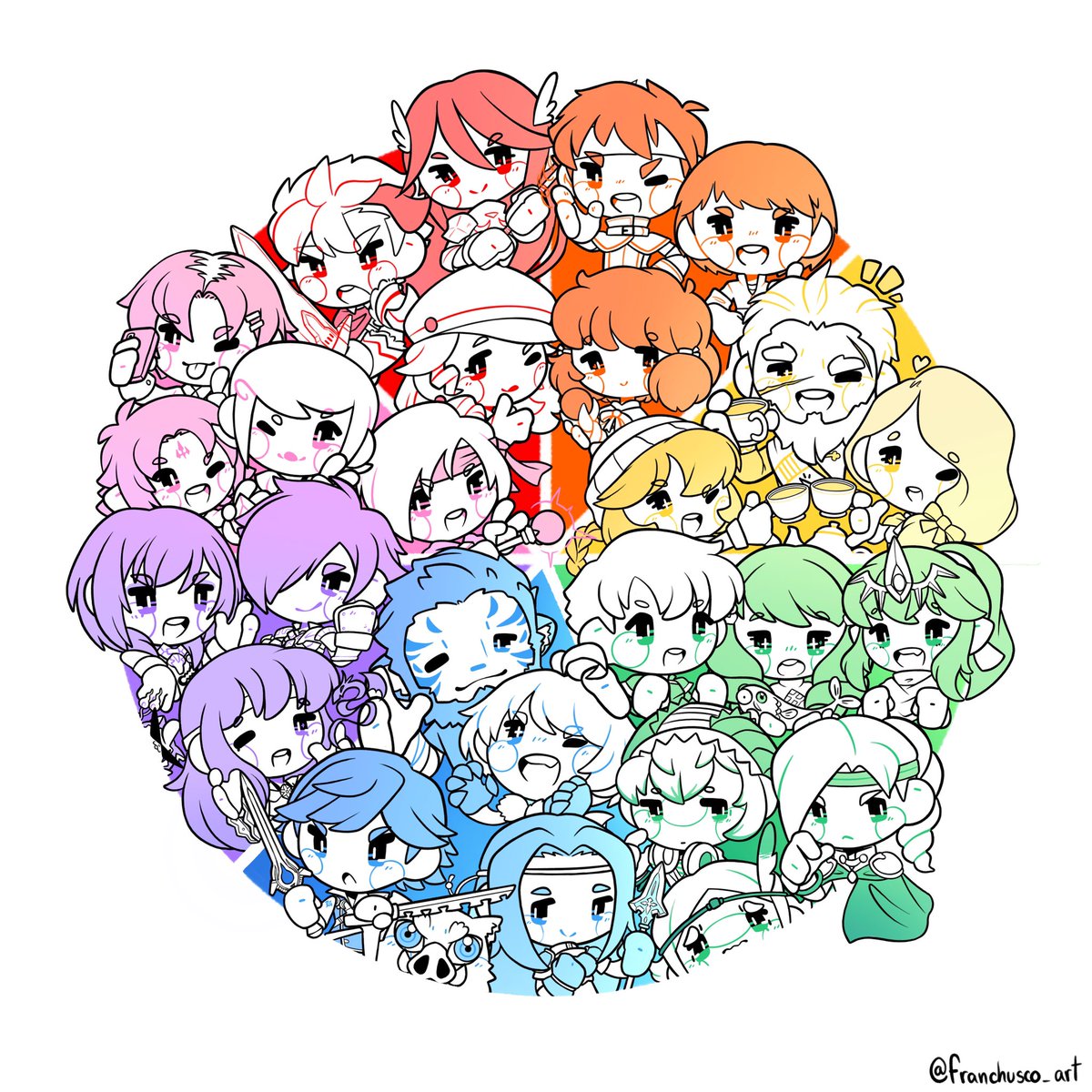 All the babies are here!! 
Thank you for all the suggestions and support. You are all cool and have awesome taste ehehehe ^^

#FireEmblem