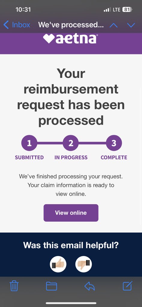joshwa's tweet photo. @AetnaHelp your reimbursement status email template still links to a QA environment https://t.co/EIDlwUukuT