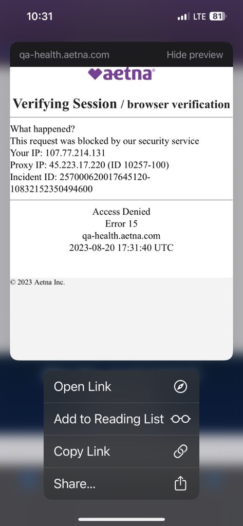 joshwa's tweet photo. @AetnaHelp your reimbursement status email template still links to a QA environment https://t.co/EIDlwUukuT