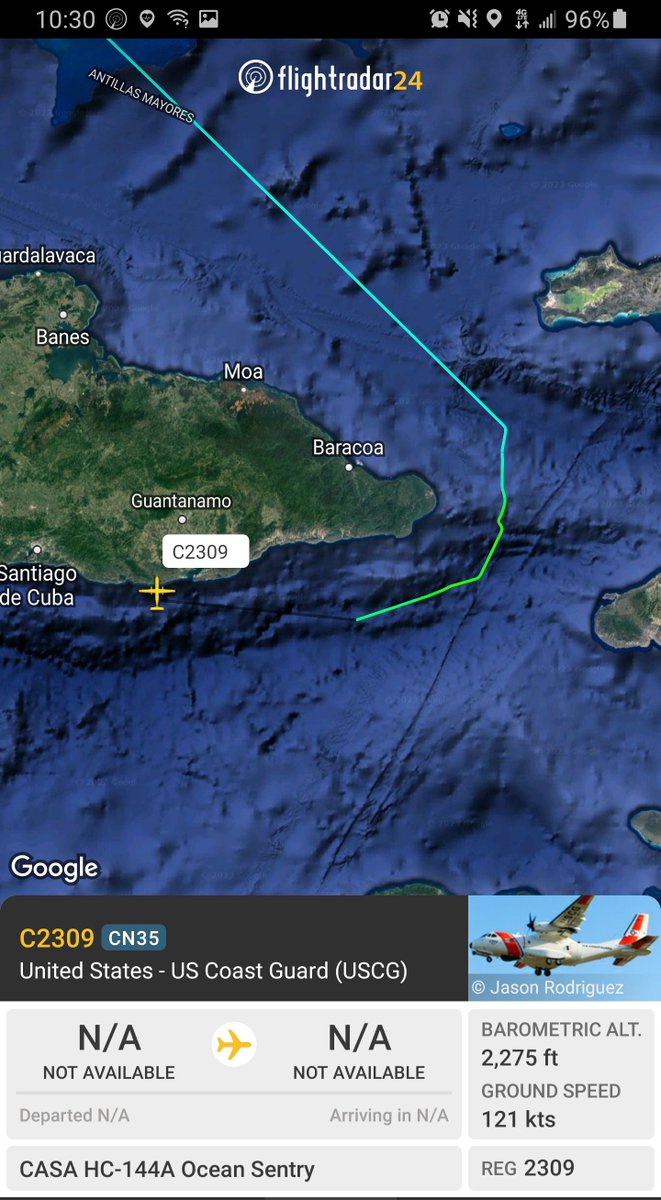 Borrowed7Time's tweet photo. #USCoastGuard HC-144A Ocean Sentry 2309 #AE2707 as #C2309 landing at #Gitmo 
@FlconEYES @joetalavera1 https://t.co/5ekkzv7l3R