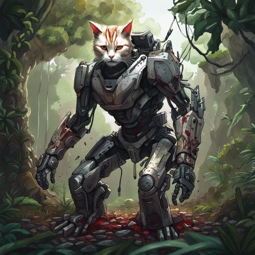 #aiart #mechsuit #combat #catwar