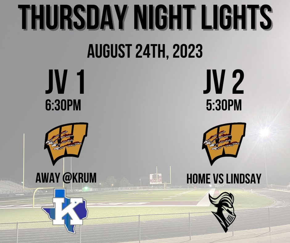 WISDBearcats's tweet photo. Only way to get better is to play games! Two JV teams in action this week. Excited for the start of the season! #BOROTUFF #WeOverMe23  🏈 https://t.co/FoAFxhz03H