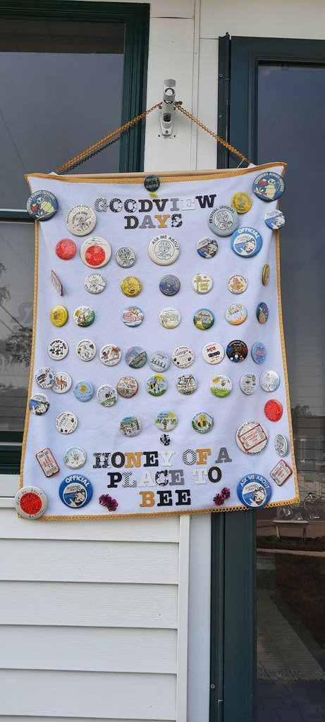 Back on the parade route!  Goidvew Days Parade starts at 1pm on HBC TV 25, HD Channel 525!  Buttons courtesy of Tom &amp; June Fox. Announcing the Parade with Dave Dicke!