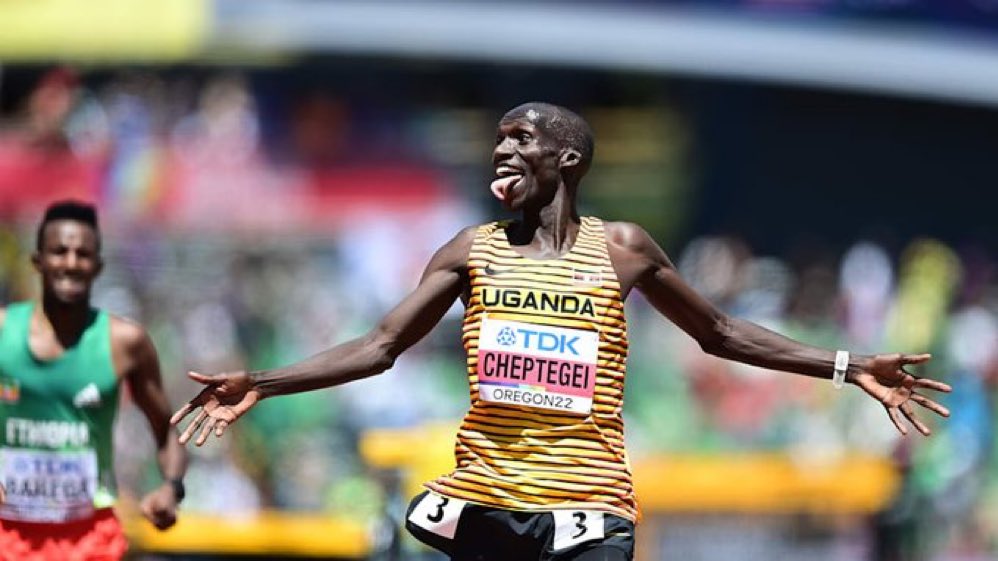 A golden legacy continues! Huge congratulations to <a href="/joshuacheptege1/">Joshua Cheptegei 🇺🇬🇺🇬 🥇🥇</a> on his third consecutive 10,000m World Title at #WorldAthleticsChampionships. An exceptional display of strength, endurance, and talent. Well-deserved, Joshua! Continue to fly Uganda's flag 🇺🇬 high.  #GoldMedal