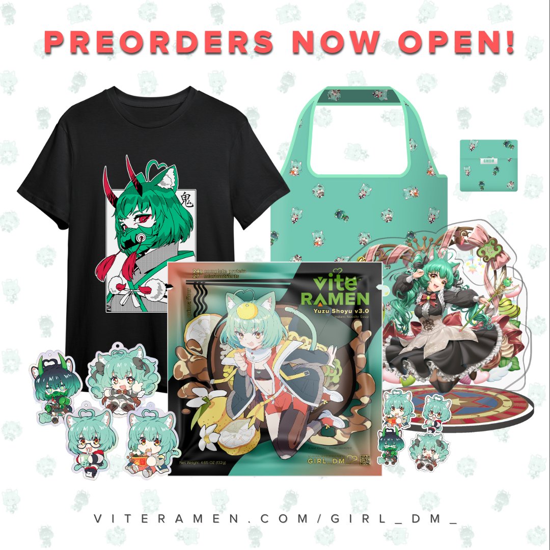 :D FIRST GIRLDM MERCH BUNDLE STUFF (click the links to change the shirt size!) viteramen.com/pages/girl_dm_