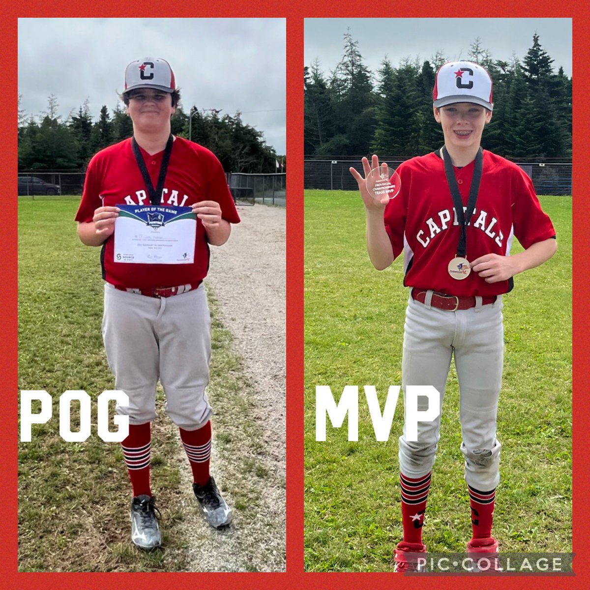 To cap off the weekend, Luke Hudson gets POG today with some stellar pitching, and Henry Pearson takes tournament MVP after 20 innings behind the plate and the scattered stolen base … congrats boys! 🥰⚾️