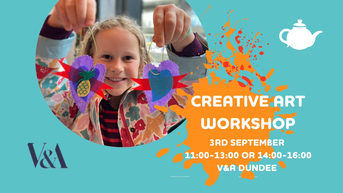 TeapotTrust's tweet photo. 🎨 Free creative workshops with the @VADundee
Inviting children & young people with #ChronicConditons to join our workshops to
• provide a fun, experiential taster of #ArtTherapy
•explore the V&A
• meet other families living with lifelong illness.
https://t.co/AKJP9KAGEH https://t.co/rordgRyKZq