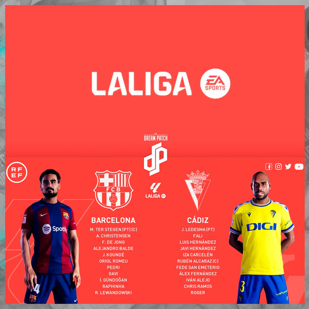 PESDreamPatch's tweet photo. ⚽️ Hoy en @PESDreamPatch #LALIGAEASPORTS
#BarcaCadiz | @FCBarcelona_ESP  @Cadiz_CF ⚽️
Solo en #PesDreamPatch #PES2021 #efootball #SeasonUpdate

NUEVA BETA en PATREON: https://t.co/lzHygsLJ6w
Soporte en DISCORD: https://t.co/NKQZ708XMF https://t.co/V3U4xqLssO