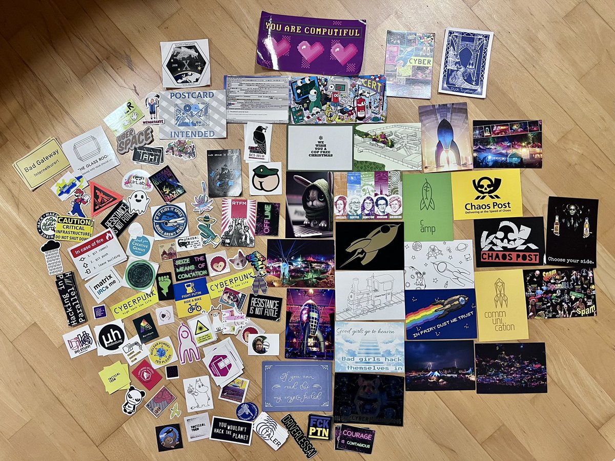 #cccamp23 stickers stickers stickers!!! Love you #chaospost !