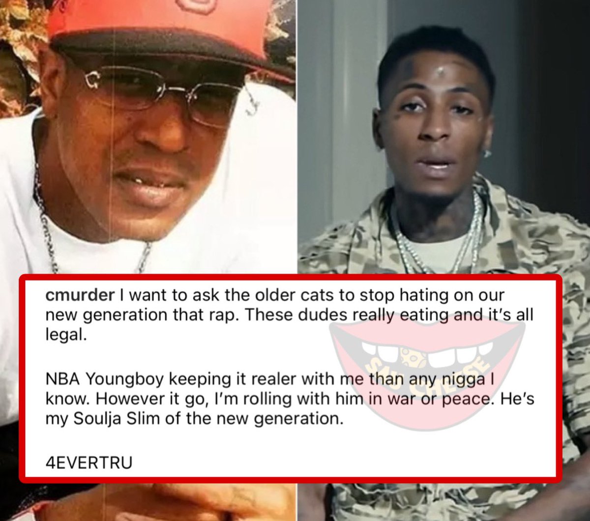 SaycheeseDGTL's tweet image. C-Murder shows love to NBA Youngboy: “I’m rolling with him in war or peace, he’s my Soulja Slim of the new generation”