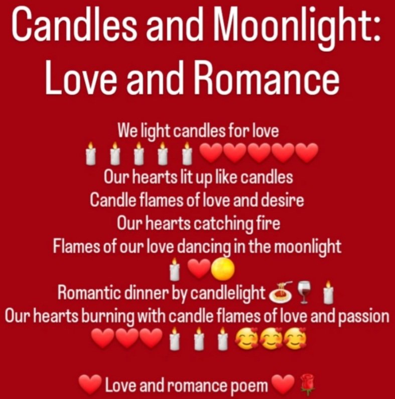 Poem I wrote 📝 🕯❤🥰🥰🥰

#poetry #poem #candle #love #romance #loveandromance #beautifulpoem