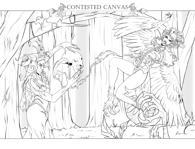 MischiArt's tweet photo. 👀Sneaky peek for August's @ContestedCanvas Coloring Poster!  11x17 and 8.5x11 downloads available.  

So far, we have 5 posters to choose from and more on the way! https://t.co/7KsG7bmNeU