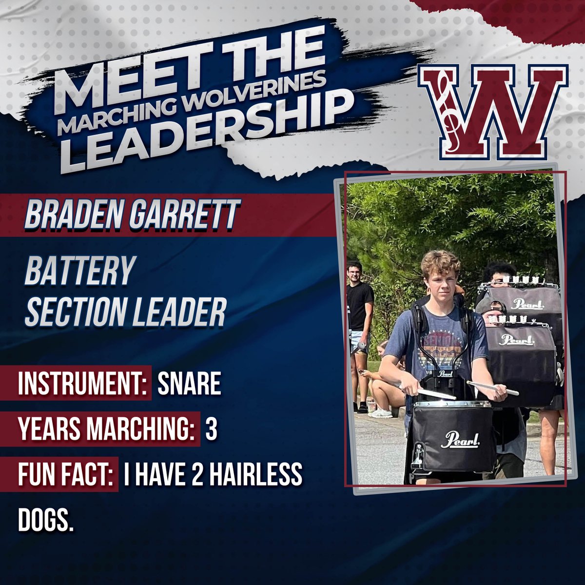 TheBandatWHS's tweet photo. Meet your 2023-24 Marching Wolverines leadership team. We look forward to a great year! https://t.co/fAtUPzzU5n
