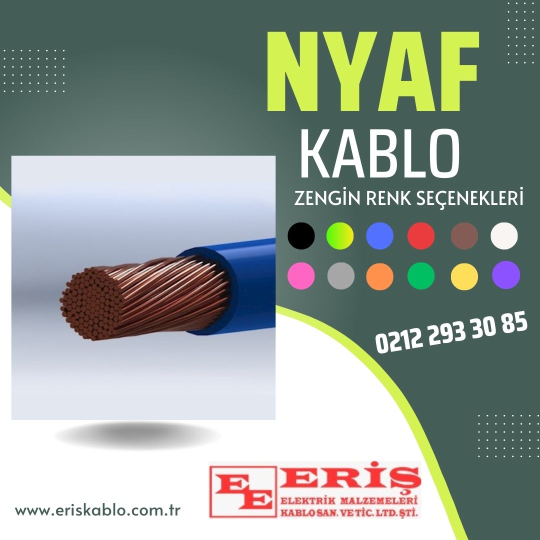 Eriş Kablo olarak zengin renk seçenekleri ile kaliteli NYAF (H05V-K &amp; H07V-K) kabloları siz değerli müşterilerimiz ile buluşturuyoruz!

📞 +90 212 293 30 85

#erişkablo #kablo #enerji #elektrik #nyafkablo #nyaf #elektriktesisatı #elektrikproje #eriskablokarakoy