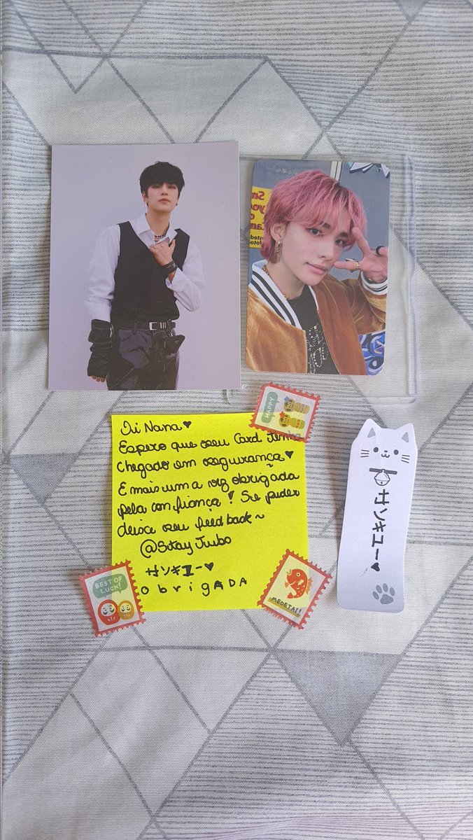 ifelixcollector's tweet photo. Feedback positivo pra @StayJubs que me vendeu essa pob do Hyunjin, uma fofa, veio direitinho e muito bem embalado, obg pela venda 💜 https://t.co/mQWEbil5mH