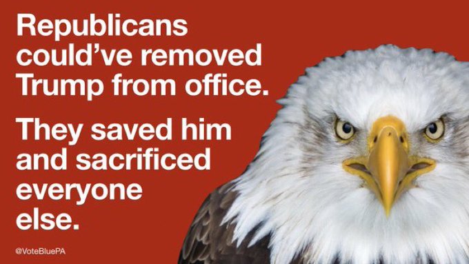 FactsATruth's tweet image. Very True Jehannamama @Jehannamama
Those in commanding positions - Patriotic Republicans could have removed Trump during Impeachment.
But, instead @SpeakerMcCarthy and his unhinged MAGA party saved Trump, and sacrificed rest of honest Republicans.
#ShameOnGOP #VoteMcCarthyOut