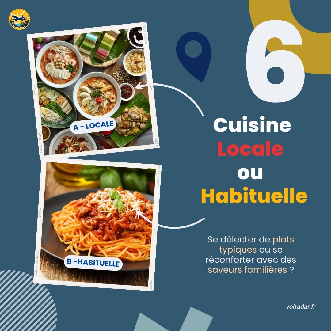 VolRadar's tweet photo. Se délecter de plats typiques 🍜ou se réconforter avec des saveurs familières 🍔? https://t.co/j90cqKGdCE