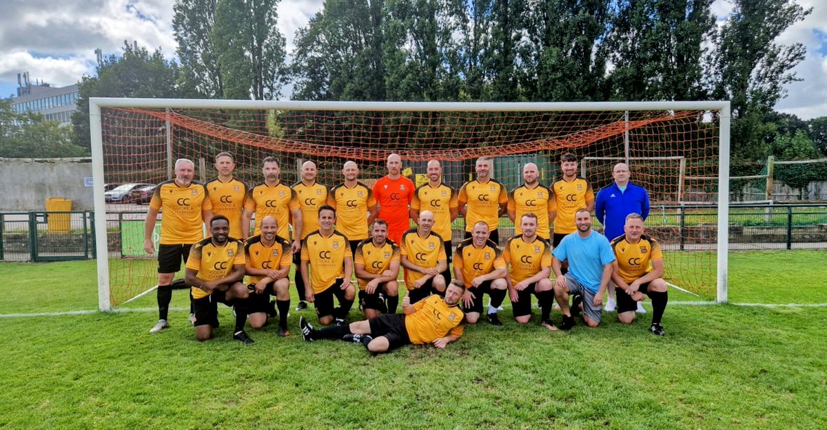 Introducing our newest (and oldest 😉) team, the Three Bridges Vets! They'll be competing in the Mid Sussex Vets West Division this season ⚽

Big thanks to Cooke &amp; Charman for their sponsorship of the team! 

#UpTheBridges 🧡🖤