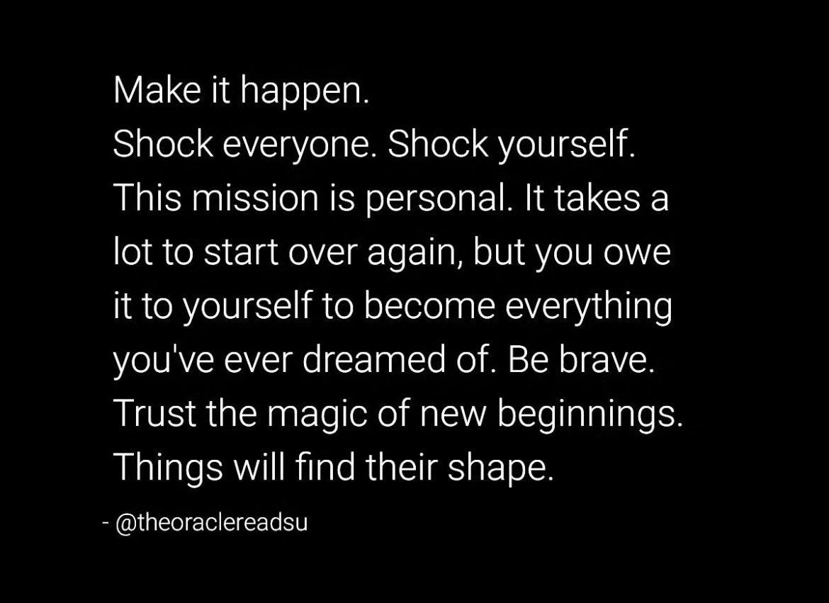 You owe it to yourself to become everything you’ve ever dreamed of 🤍