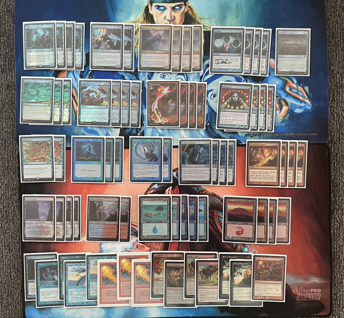 SD_Sharpie's tweet image. A fun part of owning a lot of pauper staples is you sit down to make changes to decks and then you just find yourself building a whole new deck! So I present what I’m calling Izzet a pile. 😂
#MTG, #MagicTheGathering, #Pauper