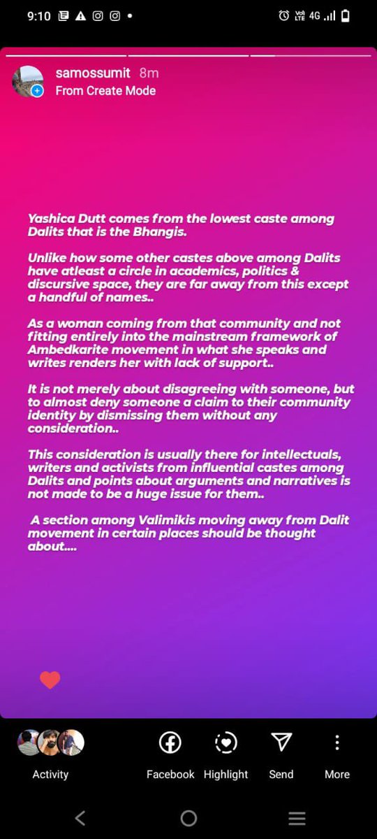 YashicaDutt's tweet photo. “As a woman coming from that community (Bhangi) and not fitting entirely into the mainstream framework of the Ambedkarite movement in what she speaks and writes renders her with lack of support..”

🙌🏽✊🏽#sumeetsamos https://t.co/PYH7zq6lTz